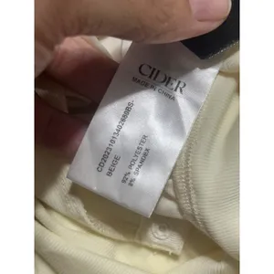 Cider Beige Satin Asymmetrical Neck Ruched Bodysuit Size XS thumbnail 9