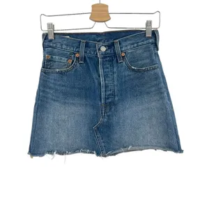 Levi's Deconstructed‎ Mini Skirt Medium Wash Denim Jean Size 28 thumbnail 2
