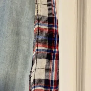 Rails Denim & Plaid Button Down Sleeveless Top thumbnail 5