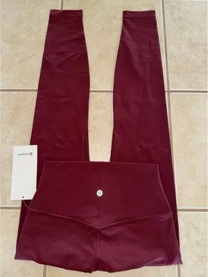 Lululemon Align High-Rise 28” Red Merlot Size 6 NWT thumbnail 1