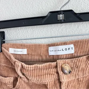 LOFT Women's Straight Corduroy High‎ Rise Pants Perfect Camel thumbnail 4