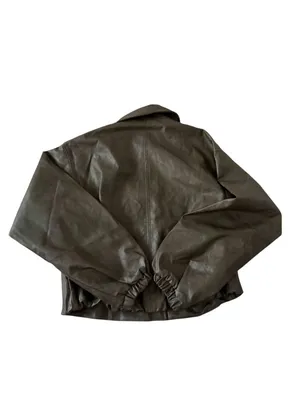 ELAN Olive Green Faux Leather Jacket Sz L NEW NWOT thumbnail 3