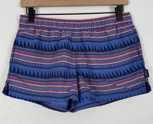 Patagonia Women's Barely Baggies Shorts Aztec Print Size Small thumbnail 1