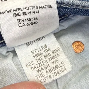 Mother‎ Denim High Rise Straight Leg Blue Jeans Medium Wash Size 28 USA Made thumbnail 5