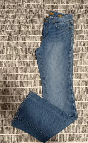Vntg Seven7 lower rise blue denim jeans with embroidered logo on back pockets si thumbnail 1