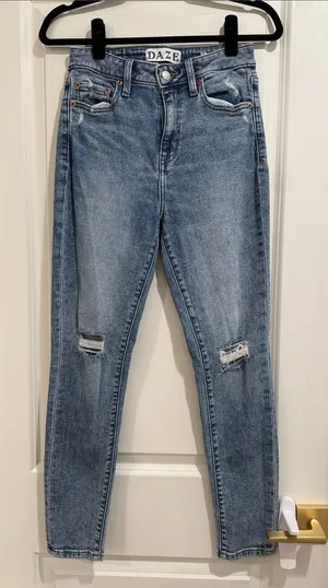 Daze Money Maker High Rise Distressed Skinny Jean thumbnail 1