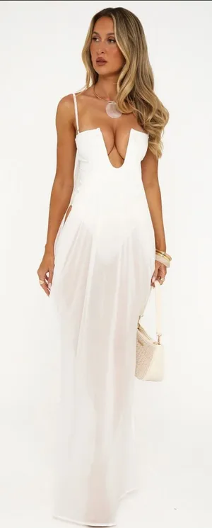White Fox Maxi Boutique Dress thumbnail 1