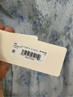 NEW Altar’d State Blue Floral Strapless Maxi Dress Size XL NWT thumbnail 8