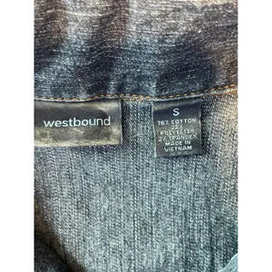 Westbound Womens Small Denim Vest Blue Button Front Stretch Pockets Classic thumbnail 3