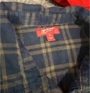 Arizona Blue and Green Plaid Button-Front Long Sleeve Shirt thumbnail 2