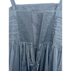 Abercrombie & Fitch Black Pleated Smocked Back Formal Midi Dress Womens Size XL thumbnail 6
