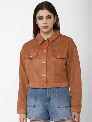 EUC Forever 21 Suede Fringe Jacket | Boho Western Moto Style Jacket thumbnail 2