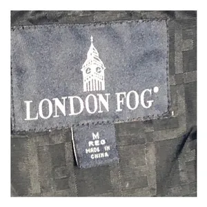 London Fog Black Waterproof Trench Coat M Classic Mid Length Quiet Luxury Office thumbnail 4