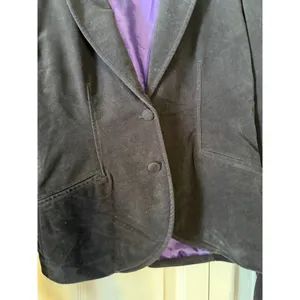 Ralph Lauren Polo Vintage 80s‎ Black Velvet Two Button Jacket Women's Size M thumbnail 7