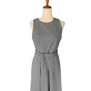 Anne Klein Belted Monochrome Houndstooth Sheath Dress thumbnail 7