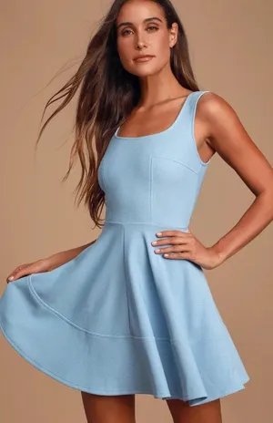 Lulus Periwinkle Fit & Flare Home Before Daylight Dress Medium thumbnail 1