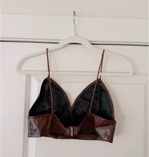 Amazon Dark Brown Leather Top thumbnail 2