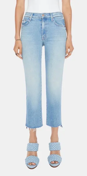 Mother The Insider Crop Step Fray Limited Edition High Rise Jeans Size 26. thumbnail 1