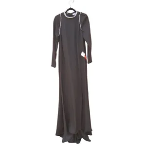 Mac Duggal 26612 Womens Raglan Long Sleeve Black Gown Dress thumbnail 5