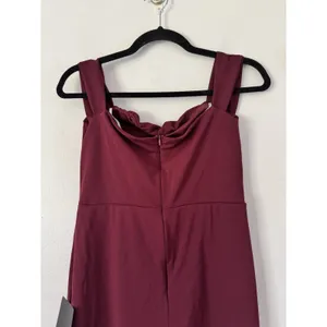 NWT Lulus Off The Shoulder Burgundy Maxi Dress Size Large thumbnail 4