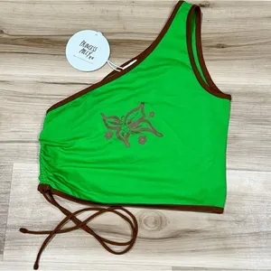 NEW Princess Polly Fly With Me Top Green Women’s 6 thumbnail 2