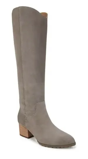 Lucky Brand, BONNAY Womens Leather Stacked Heel Knee-High Boots Size 7 Mink thumbnail 1