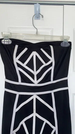 Windsor Black And White Strapless  Dress thumbnail 3