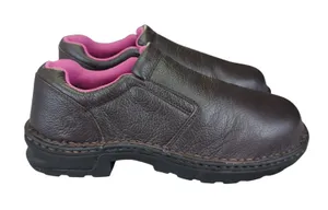 Wolverine Bailey Slip On Brown Leather Boots Shoes Womens‎ 8.5W Wide Work W10192 thumbnail 1