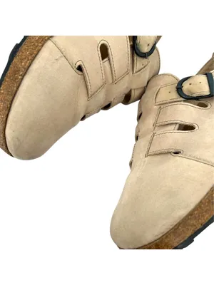 Haflinger Fisherman Buckle Comfort Clog Earthy Boho Beige Size 42 EU 11 US thumbnail 7
