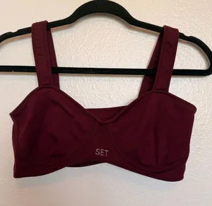 Set Active Seamless Bustier Ribbed Sports Bra XL thumbnail 1
