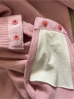 All yoga rise up long sleeve bodysuit sugarplum pink ribbed size medium thumbnail 5