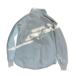 Abercrombie &‎ Fitch Cream Fleece Pullover M Minimalist Neutral Winter Essential thumbnail 2