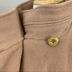 Vintage single button wool swing coat tan L Tan Size L thumbnail 6