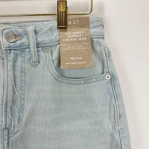 Madewell The Curvy Perfect Vintage Jean Chesthunt Wash Blue High Waist US 27 NWT thumbnail 9