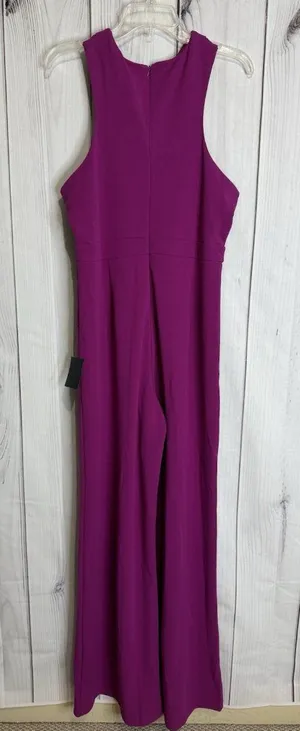 Lulus Criss Cross Your Mind Purple Wide Leg Magenta Jumpsuit Sz XL NWT thumbnail 1