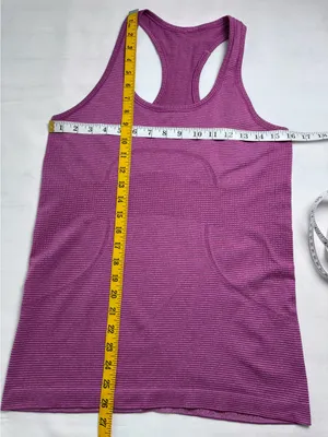 lululemon athletica Swiftly Tech Racerback Tank Magenta size 8 Motivational hem thumbnail 11