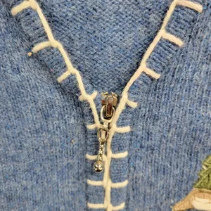 Vintage Longaberger Women's Vest 1X Blue Denim Embroidered Stitched Holiday NEW‎ thumbnail 8