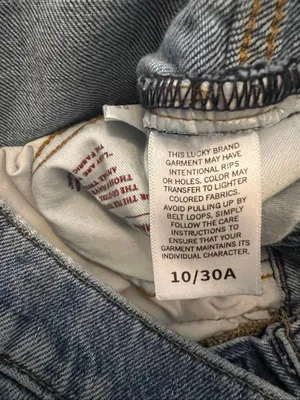 Lucky Brand Light Wash Distressed Zoe High Rise Straight Ankle Mom Jeans Size 10 thumbnail 7