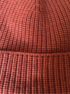 Coach Ribbed Wool Knit Beanie Hat, NWT, Rust thumbnail 3