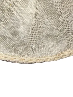 vintage Y2k Max Studio halter mock neck top cream sheer overlay Linen Resortwear thumbnail 9