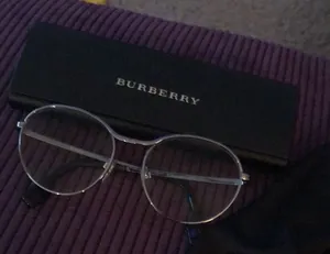 Burberry Silver Aviator-Style Glasses Frames w/ Case thumbnail 1