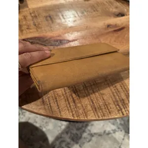 Authentic Gucci Vintage Tan Leather Clutch Wallet Jackie Clasp Italy‎ thumbnail 3