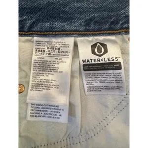 Levi's Wedgie Straight Mid Rise Distressed Blue Denim Jeans Med Wash Women 27x26 thumbnail 6