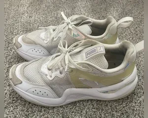 Puma Sneaker Shoe Rise Glow White Reflective Iridescent Women’s Size 8 Retro thumbnail 3