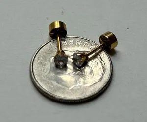 18k Gold Plated Round White Crystal Zircon 3mm Stud Earrings - ERG-R-S thumbnail 3