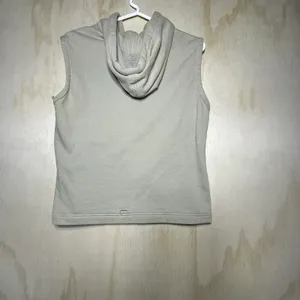 Harley Davidson Women's Full Zip Sleeveless Hoodie Vest Beige‎ Size Large thumbnail 6