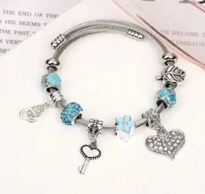 Love Heart Key Charm Bracelet for Women thumbnail 1