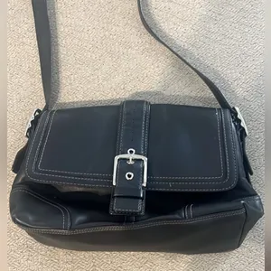 Coach Hampton Buckle‎ Flap Crossbody Bag F11196 in Black Y2K thumbnail 8