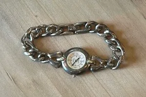 Precision by Gruen Swiss Made Vintage Silver Chain Link Watch thumbnail 1