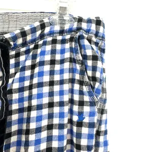 Aerie Size Medium Pajama Pants Blue Black Plaid Drawstring‎ Waist Sleepwear Pjs thumbnail 3